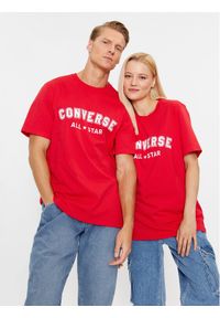 T-Shirt Converse. Kolor: czerwony. Materiał: bawełna #1