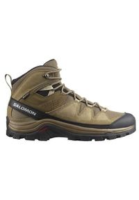 salomon - Buty trekkingowe męskie Salomon Quest Rove Mid Gtx. Wysokość cholewki: za kostkę. Zapięcie: sznurówki. Kolor: brązowy. Materiał: guma, syntetyk, tkanina, materiał. Szerokość cholewki: normalna. Sport: turystyka piesza