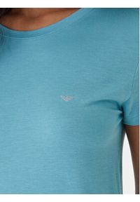 Emporio Armani T-Shirt EW000408 AF19024 U9163 Turkusowy Regular Fit. Kolor: turkusowy. Materiał: bawełna #2
