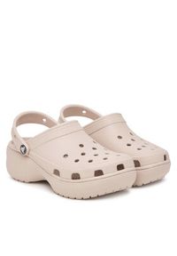 Crocs Klapki Classic Platform Clog 206750 Beżowy. Kolor: beżowy. Obcas: na platformie #6