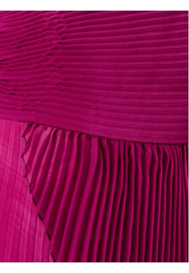 SIMONA CORSELLINI - Simona Corsellini Sukienka koktajlowa P26CEAB11301 Różowy Slim Fit. Kolor: różowy. Materiał: syntetyk. Styl: wizytowy