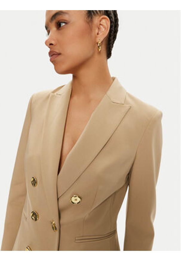 Pinko Marynarka Alexia 100256 A1L3 Beżowy Regular Fit. Kolor: beżowy. Materiał: syntetyk