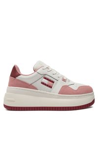Tommy Jeans Sneakersy Retro Basket Flatform Mix EN0EN02654 Różowy. Kolor: różowy #1