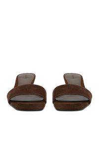 Gino Rossi - GINO ROSSI Klapki EO-V2229-111-5 Brązowy. Kolor: brązowy. Materiał: zamsz, skóra #9