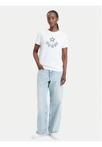 Guess T-Shirt V6YI04 K4268 Biały Regular Fit. Kolor: biały. Materiał: bawełna #3