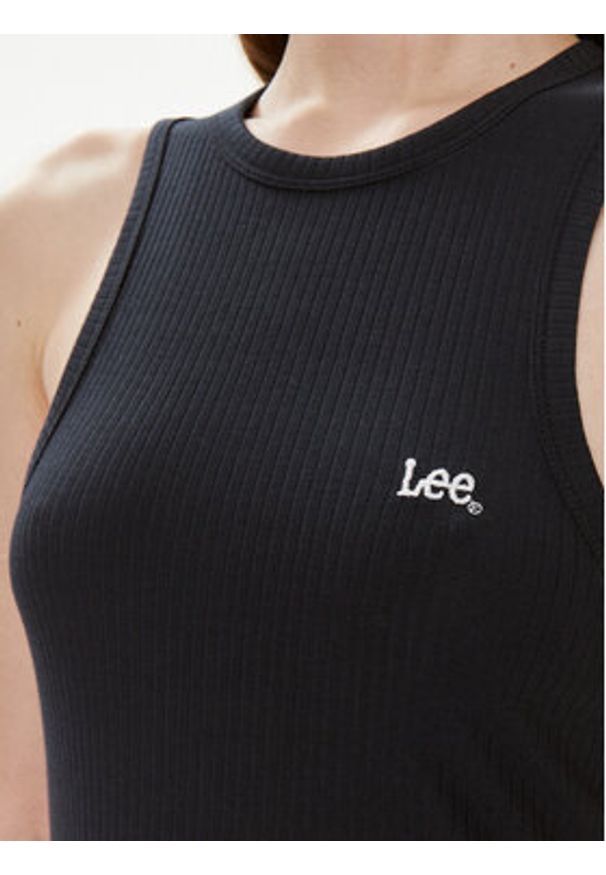 Lee Top 112341592 Czarny Slim Fit. Kolor: czarny. Materiał: bawełna
