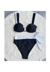 Intica - Strój kąpielowy dwuczęściowy z wiązaniem na plażę Ching. Kolor: czarny. Materiał: materiał #1