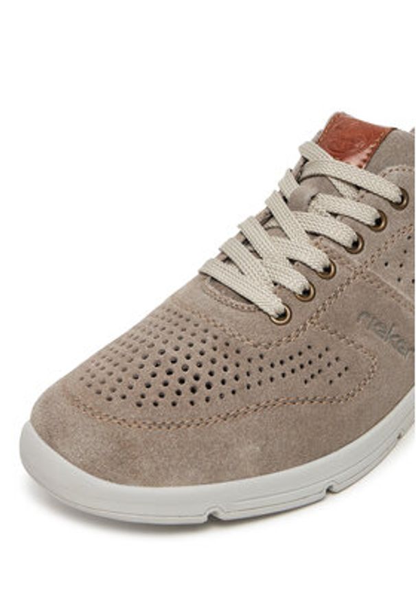 Rieker Sneakersy 16415-42 Szary. Kolor: szary. Materiał: skóra, zamsz