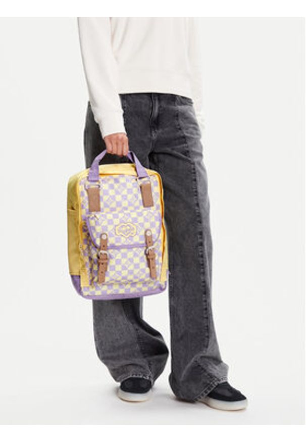 Doughnut Plecak Macaroon Kaleido D010KD-000194-F Beżowy. Kolor: beżowy. Materiał: materiał