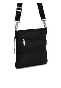 Kazar - Praktyczna czarna listonoszka w elegancki wzór. Kolor: czarny. Materiał: skórzane. Styl: elegancki #3