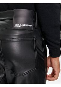 Karl Lagerfeld Jeans Spodnie skórzane 240D1003 Czarny Regular Fit. Kolor: czarny. Materiał: skóra #3
