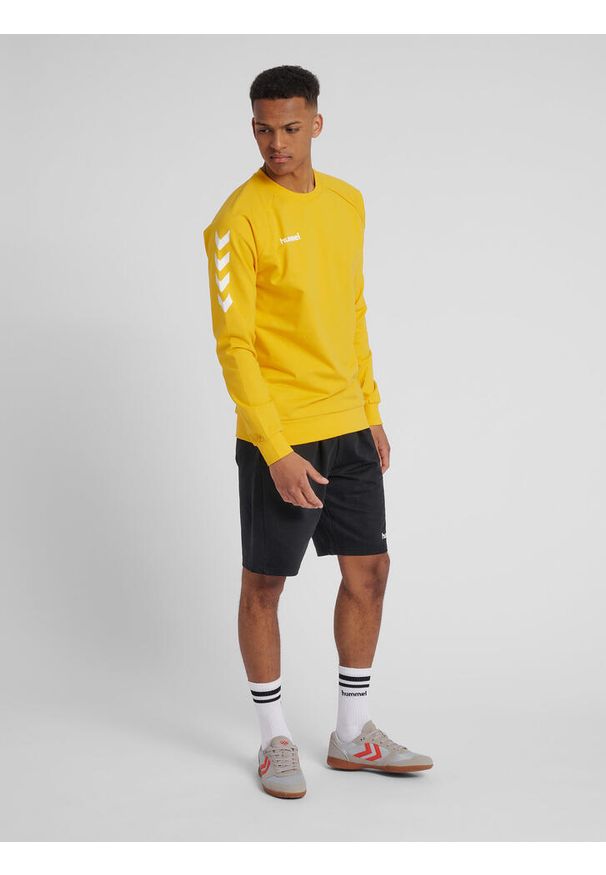 Bluza do piłki ręcznej męska Hummel Go Cotton Sweatshirt. Kolor: żółty, wielokolorowy, pomarańczowy. Sport: piłka ręczna