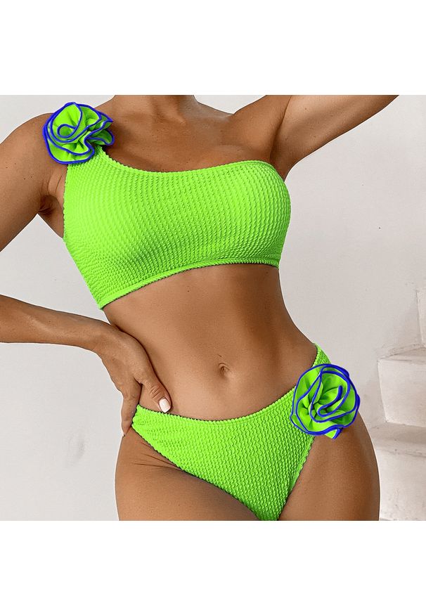 Intica - Kostium kąpielowy bikini z kwiatowym wzorem na lato Inna. Kolor: czarny. Materiał: materiał. Wzór: kwiaty