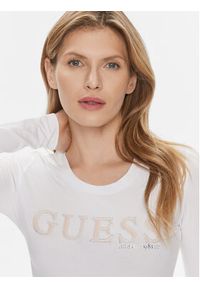 Guess Bluzka W4RI76 J1314 Biały Slim Fit. Kolor: biały. Materiał: bawełna #4