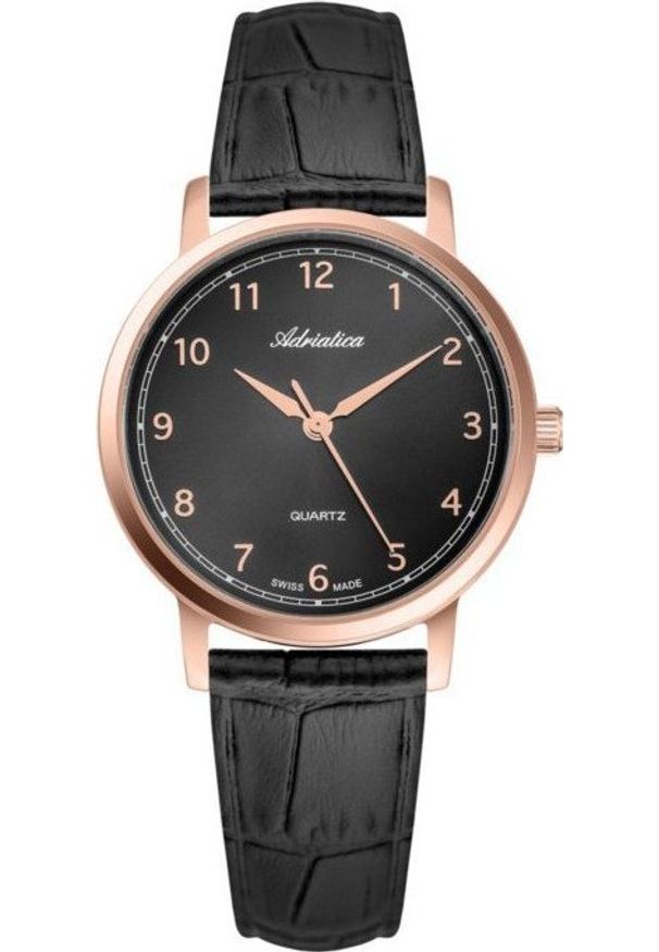 Zegarek Adriatica Zegarek damski Adriatica A3187.9224Q czarny. Kolor: czarny