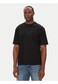 Calvin Klein Jeans T-Shirt Hero Monologo LV04RB295G Czarny Relaxed Fit. Kolor: czarny. Materiał: bawełna #1
