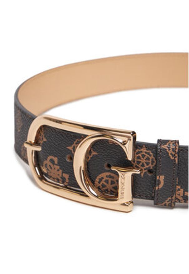 Guess Pasek Damski BW9201 P5135 Brązowy. Kolor: brązowy. Materiał: skóra