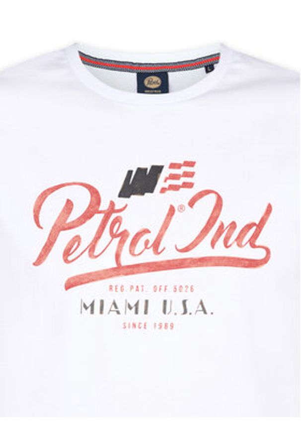 Petrol Industries T-Shirt M-1050-TSR600 Biały Regular Fit. Kolor: biały. Materiał: bawełna