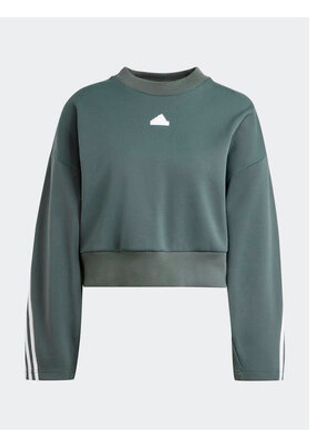 Adidas - adidas Bluza Future Icons 3-Stripes IS3879 Zielony Loose Fit. Kolor: zielony. Materiał: bawełna, syntetyk