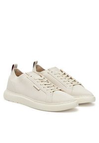 TOMMY HILFIGER - Tommy Hilfiger Sneakersy Light Cupsole Knit Seasonal FM0FM05403 Beżowy. Kolor: beżowy. Materiał: materiał #2
