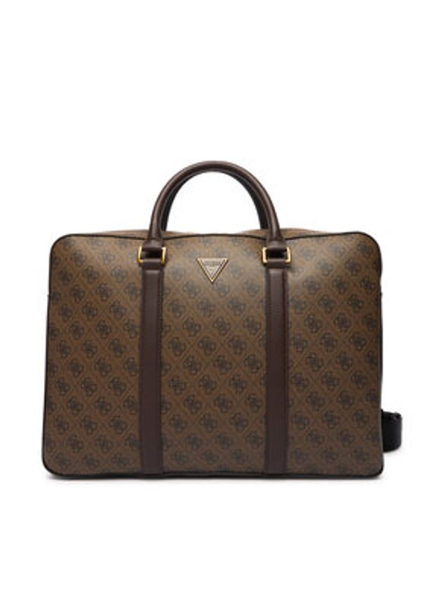 Guess Torba na laptopa HMMILO P6169 Brązowy. Kolor: brązowy. Materiał: skóra