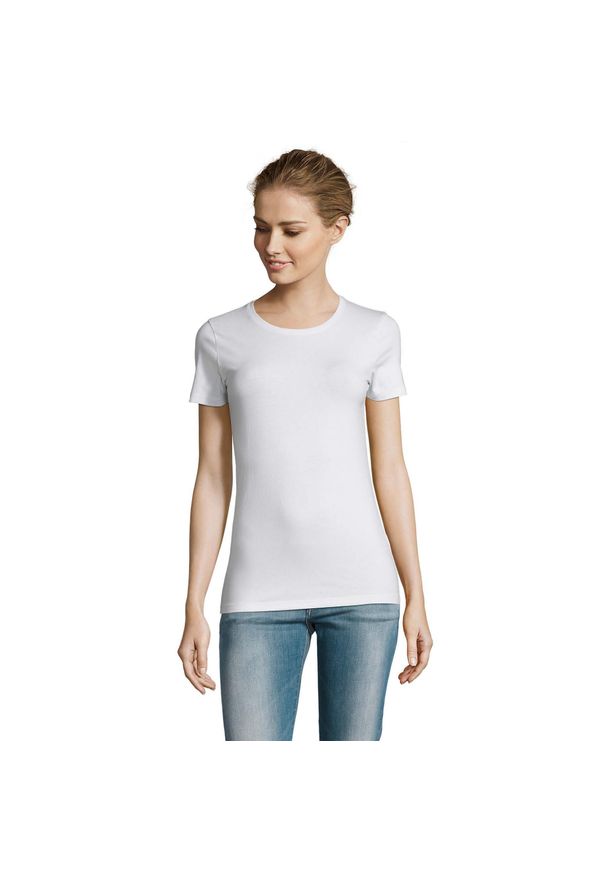 SOL'S - Koszulka Damska Millenium. Kolor: biały. Sport: turystyka piesza