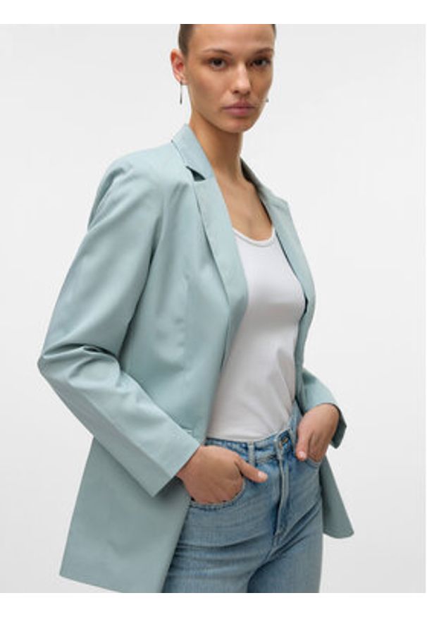 Vero Moda Marynarka Nila 10320915 Zielony Slim Fit. Kolor: zielony. Materiał: syntetyk