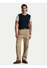 Polo Ralph Lauren Sweter 710979113002 Granatowy Regular Fit. Typ kołnierza: polo. Kolor: niebieski. Materiał: bawełna #4