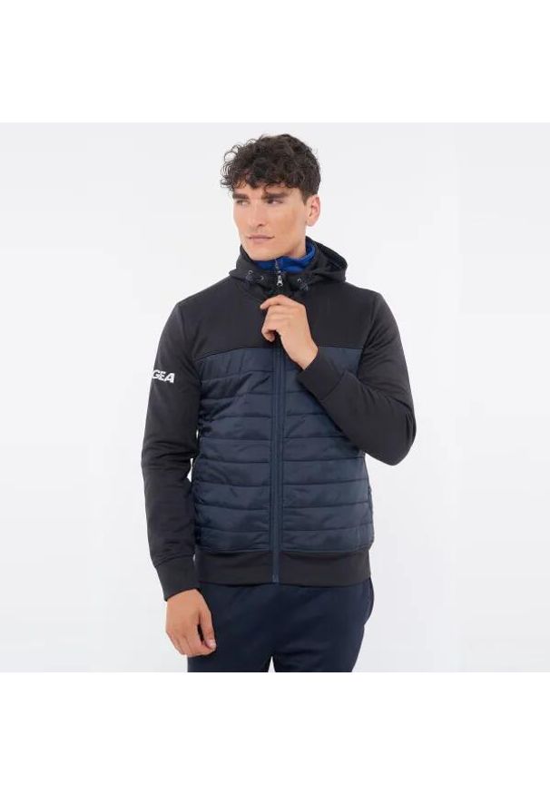 LEGEA - Kurtka Legea Lapponia Dorosłych. Kolor: niebieski. Materiał: puch. Sport: turystyka piesza