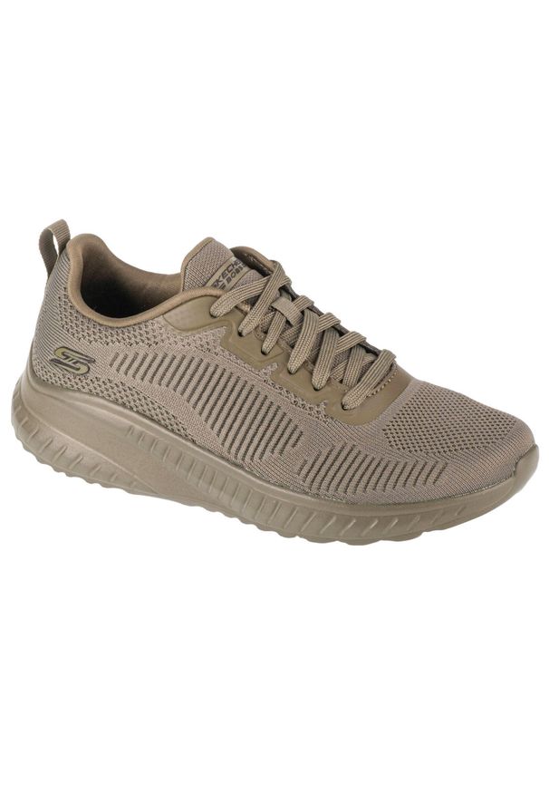 skechers - Buty do chodzenia damskie Skechers Oliva Bobs Squad. Zapięcie: sznurówki. Kolor: zielony. Materiał: materiał, syntetyk, tkanina. Szerokość cholewki: normalna. Sport: turystyka piesza