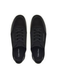 Calvin Klein Sneakersy Low Top Lace Up Knit HM0HM01726 Czarny. Kolor: czarny. Materiał: materiał #6