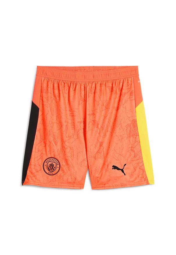 Puma - Męskie szorty KIDSUPER × MANCHESTER CITY PUMA Neon Sun Black Orange. Kolor: czarny, żółty, wielokolorowy, pomarańczowy. Sezon: lato