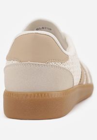 Born2be - Ciemnobeżowe Sneakersy Kultowe Tenisówki z Plecioną Strukturą Loraebelle. Nosek buta: okrągły. Zapięcie: sznurówki. Kolor: beżowy. Materiał: skóra, materiał. Obcas: na obcasie. Wysokość obcasa: niski #3