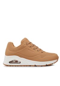 skechers - Skechers Sneakersy Uno Stand On Air 73690/TAN Brązowy. Kolor: brązowy. Materiał: skóra