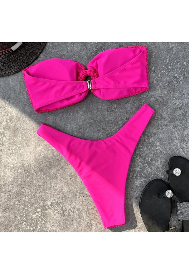 Intica - Strój kąpielowy bez ramiączek z dopasowanymi majtkami Khalani. Kolor: niebieski. Materiał: materiał. Długość: długie