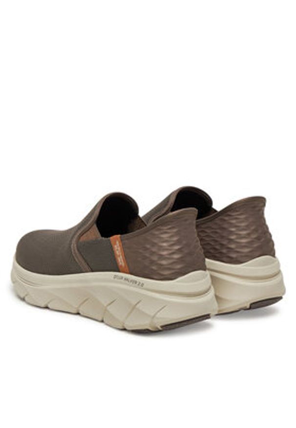 skechers - Skechers Sneakersy D'Lux Walker 2.0-Reeler 232463/BRN Brązowy. Kolor: brązowy. Materiał: materiał