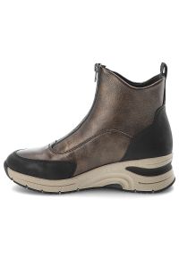 Brązowe Botki Rieker Stylowe Obuwie Damskie. Okazja: na co dzień. Zapięcie: zamek. Kolor: brązowy. Materiał: materiał. Styl: elegancki #6