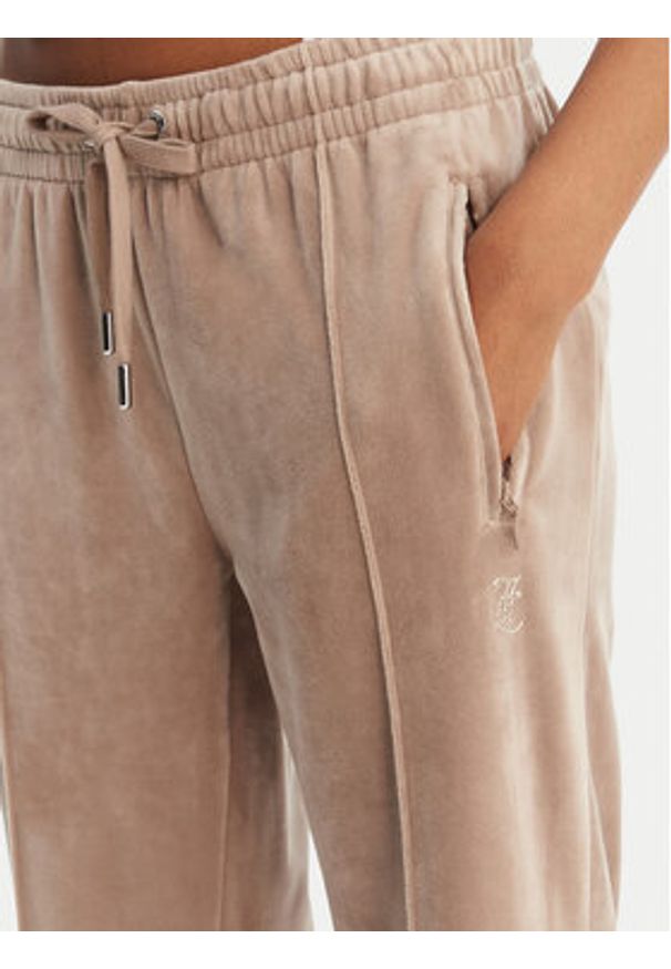 Juicy Couture Spodnie dresowe Tina JCWBJ126327 Beżowy Straight Leg. Kolor: beżowy. Materiał: syntetyk