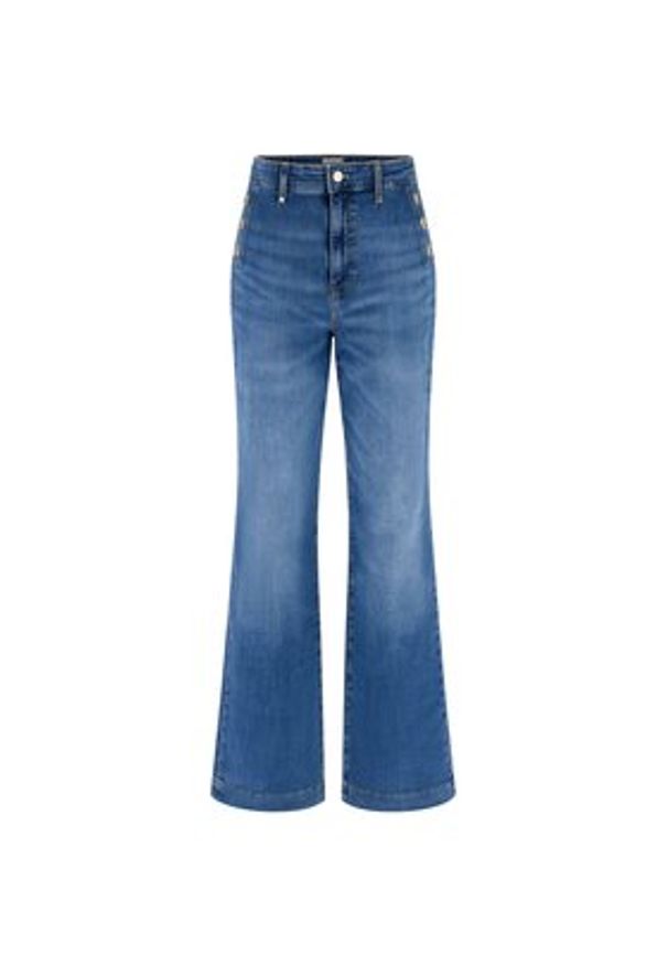 Guess Jeansy 174909 Niebieski Flared Fit. Kolor: niebieski