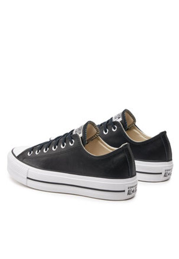 Converse Trampki Ctas Lift Clean Ox 561681C Czarny. Kolor: czarny. Materiał: skóra