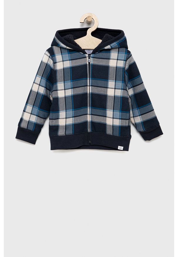 GAP Bluza dziecięca z kapturem melanżowa. Okazja: na co dzień. Typ kołnierza: kaptur. Kolor: fioletowy. Materiał: dzianina. Wzór: melanż. Styl: casual