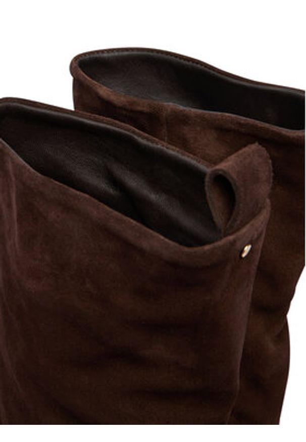 Bronx Botki Harl-Eyy 47648-OC Brązowy. Kolor: brązowy. Materiał: skóra, zamsz