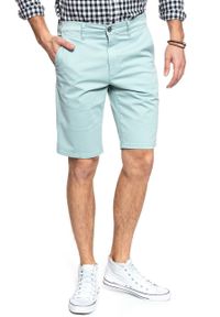 Wrangler - SPODENKI WRANGLER CHINO SHORT MIST BLUE W14AWA078 112126577