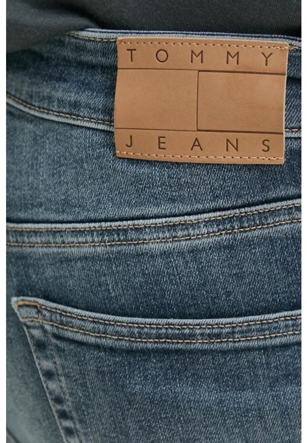 Tommy Jeans - TOMMY JEANS Niebieskie jeansy męskie. Okazja: na co dzień. Kolor: niebieski. Styl: casual