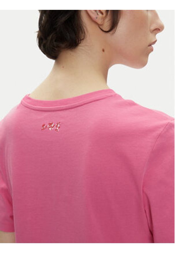 Pepe Jeans T-Shirt Rumer PL506072 Różowy Regular Fit. Kolor: różowy. Materiał: bawełna