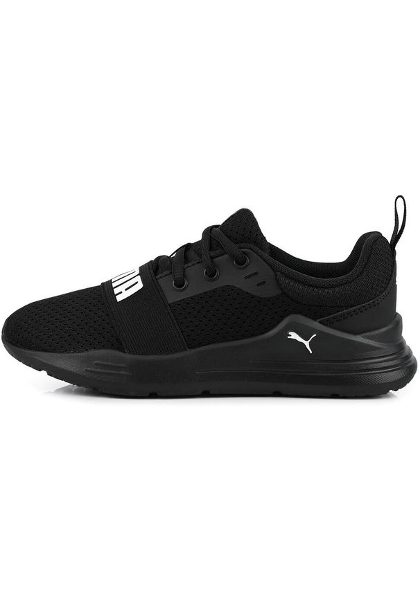 Puma - Dziecięce buty sportowe sneakersy lekkie czarne PUMA WIRED RUN PS. Kolor: czarny. Sport: bieganie