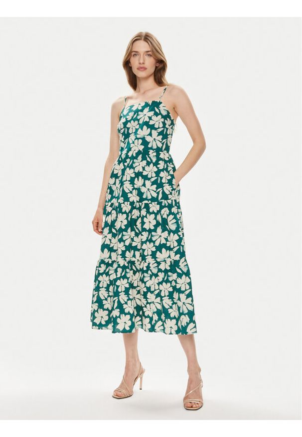 GAP - Gap Sukienka letnia 888463-01 Zielony Regular Fit. Kolor: zielony. Materiał: bawełna. Sezon: lato
