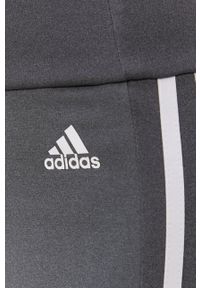 Adidas - adidas Legginsy GL4043 damskie kolor szary gładkie. Kolor: szary. Materiał: dzianina. Wzór: gładki #3
