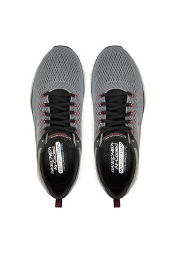 skechers - Skechers Buty do biegania Edgeride-Contention 232843/CCBK Szary. Kolor: szary. Materiał: materiał