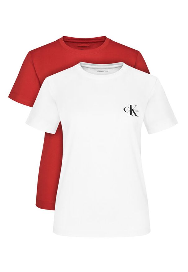 Calvin Klein Jeans Komplet t-shirtów LV047C905G Kolorowy Regular Fit. Materiał: bawełna. Wzór: kolorowy